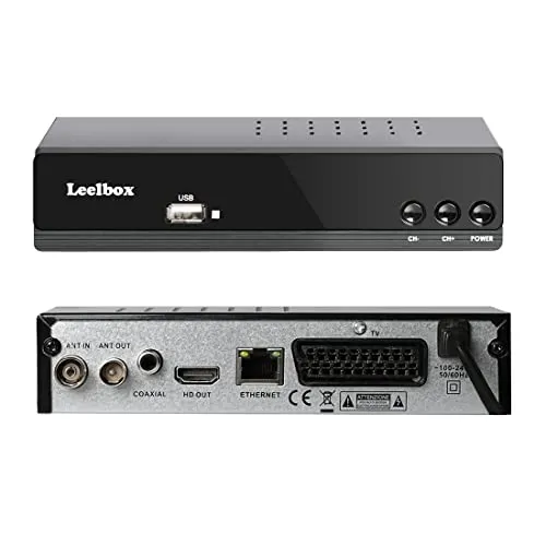 DVB T2 Decoder Digitale Terrestre H.265 HEVC Main 10 Bit Ricevitore Digitale Terrestre Full HD 1080p MPEG-2/4 Dolby,Supporta HD e SCART Multimedia PVR USB WiFi [2in1 Telecomando Universale]