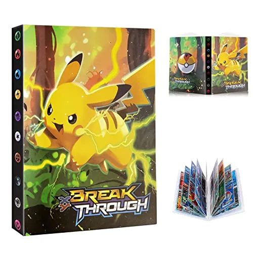 Album per Pokemon Carte, Raccoglitore per Carte Pokemon, Libro Porta Carte Pokemon, Album di Carte Collezionabili, 30 Pagine, Capacità 240 Carte