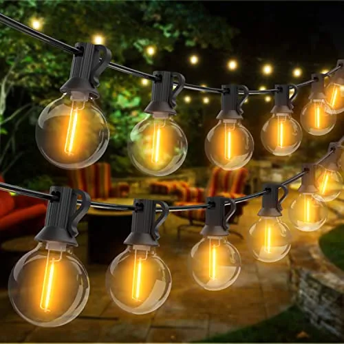 litogo Catena Luminosa Esterno, 35.5M Luci da Esterno Giardino, 50+2 G40 LED Plastica Lampadine 2700K, Impermeabile Luci da Giardino Stringa Lampadina per Esterni Decorative Festa Matrimonio Gazebo