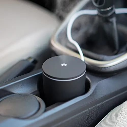Diffusore di aromi agli oli essenziali Umidificatore a nebbia fredda per auto ufficio viaggio con luci colorate (alimentato tramite USB 60 ml)