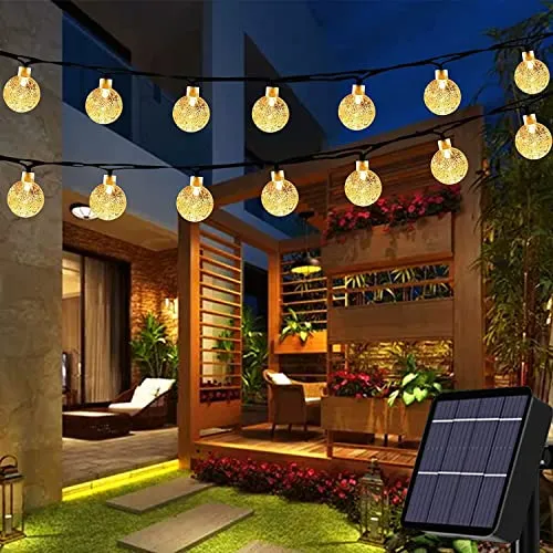 Catena Luminosa Esterno Solare,Useber 50 LED Impermeabile Luci Stringa Solare per Casa,Giardino,Feste,Natale,Balcone (Bianco Caldo)