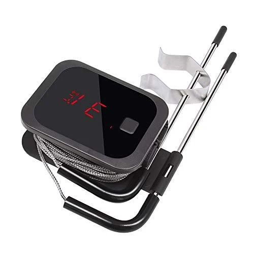 INKBIRD IBT-2X Bluetooth Termometro Digitale Barbecue Termometro e Timer, Termometro Cucina con Sonda di Temperatura per Carne Grigliate BBQ Fumatore Forno di Cottura 2 Sensori