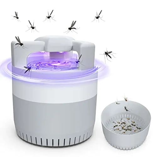 Uccidi Zanzare, Lampada Antizanzare Elettrica, Zanzariera Elettrica con Lampada UV, Trappola per zanzare USB, 180° Luce Insetticida per Uso da Interno ed Esterno, Zanzare, Mosche, Falene, Insetti