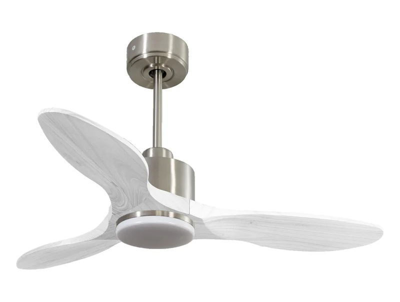 Ventilatore da soffitto Reversibile Termostato Dimmabile Wifi Motore CC Tetti inclinati Telecomando Luce a tre toni Hypersilence Memoria Shopify Vendible (AUTOMATICO)