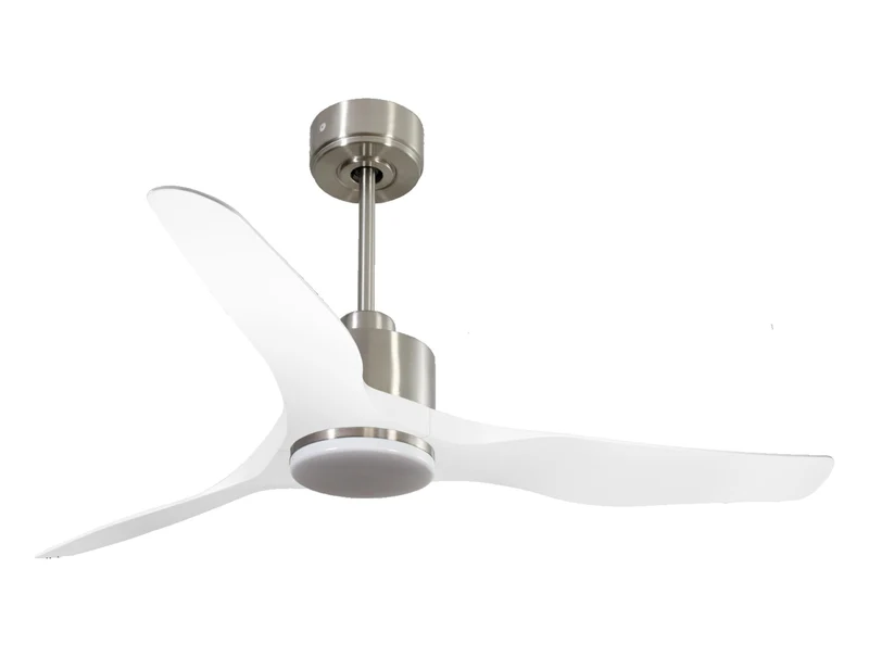 Ventilatore da soffitto Reversibile Termostato Dimmabile Wifi Motore CC Tetti inclinati Telecomando Luce a tre toni Adattatore 2/3 lame Hypersilence Memoria