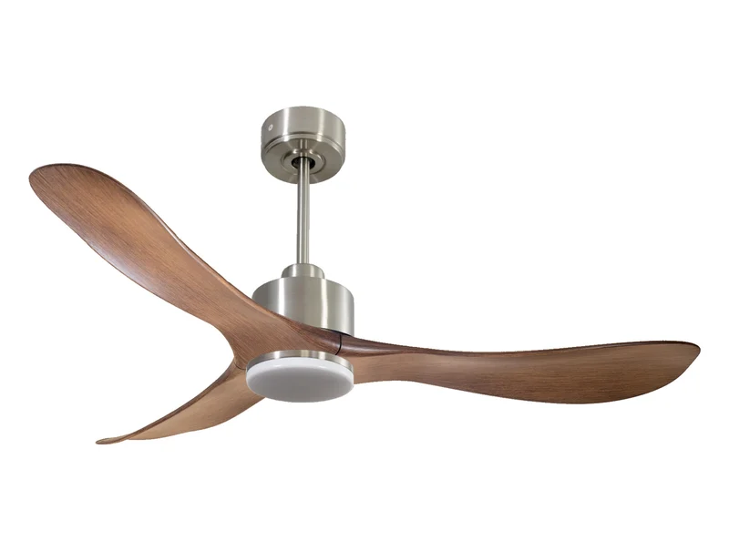 Ventilatore da soffitto Reversibile Termostato Dimmabile Wifi Motore CC Tetti inclinati Telecomando Luce a tre toni Hypersilence Memoria