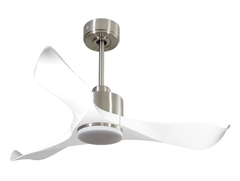 Ventilatore da soffitto Reversibile Termostato Dimmabile Wifi Motore CC Tetti inclinati Telecomando Luce a tre toni Adattatore 2/3 lame Hypersilence Memoria