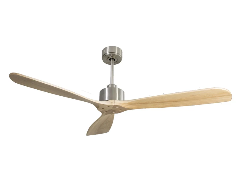 Ventilatore da soffitto Reversibile Termostato Wifi Motore CC Tetti inclinati Telecomando Hypersilence Memoria FullWood