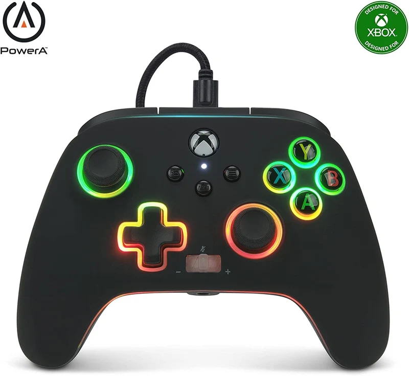 PowerA Controller cablato ottimizzato Spectra Infinity per Xbox Series X|S & Logitech G502 HERO Mouse Gaming Prestazioni Elevate, Sensore HERO 25K, 25.600 DPI, RGB, Pesi Regolabili