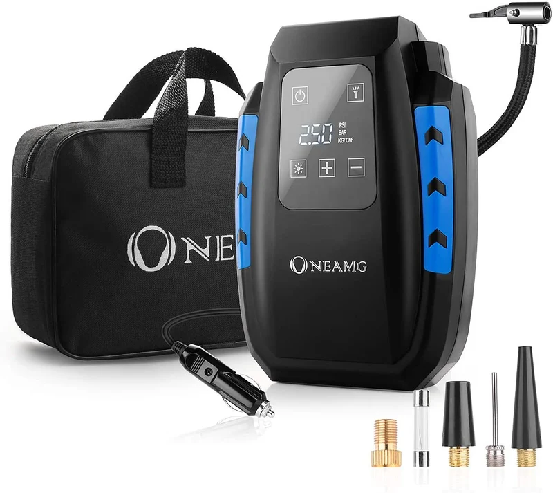 Compressore Portatile per Auto Aria Compressa Pompa Elettrica 150PSI Pressione Gonfiatore Digitale con Luce LED per Gonfiare Le Gomme delle Moto e delle Auto, Palloni, Canotti ECC (Style 1)