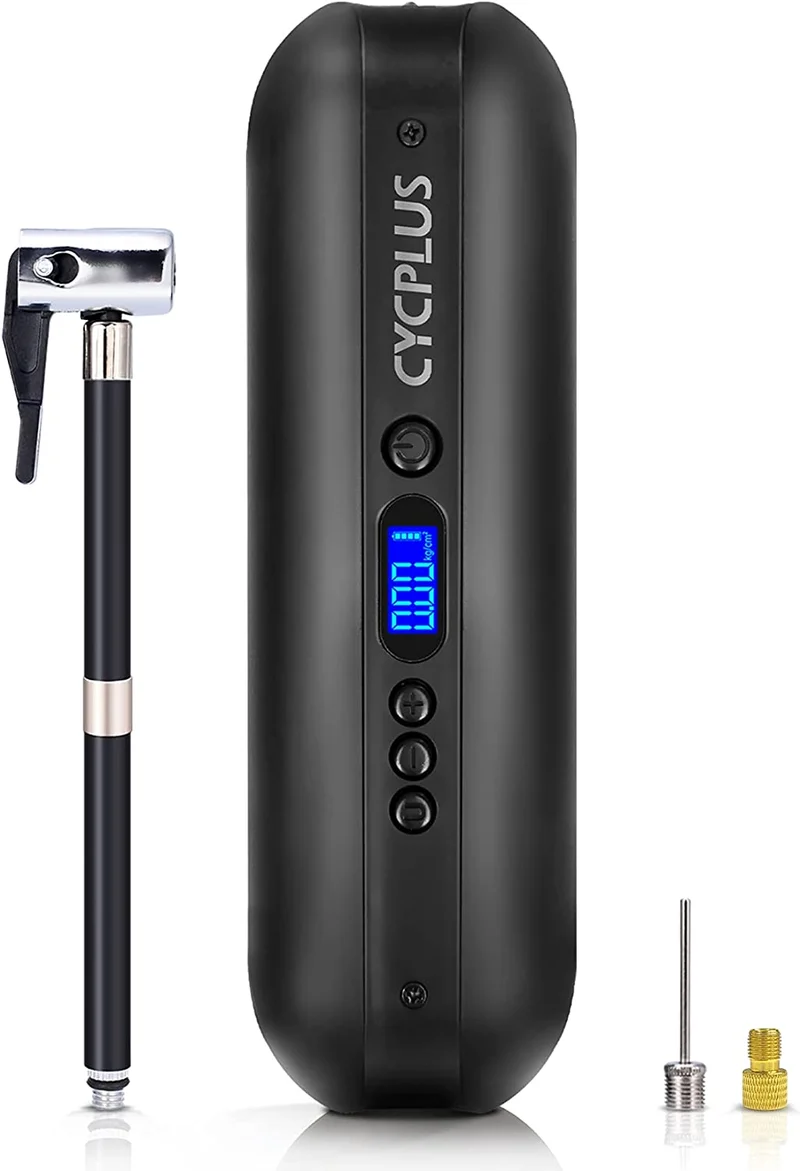 CYCPLUS 150 PSI Compressore Portatile Mini Gonfiatore Auto Pompa Pneumatica con Batteria Ricaricabile Luce LED Compressore d'Aria Elettrica Multifunzione per Auto, Moto, e Le Biciclette-A3