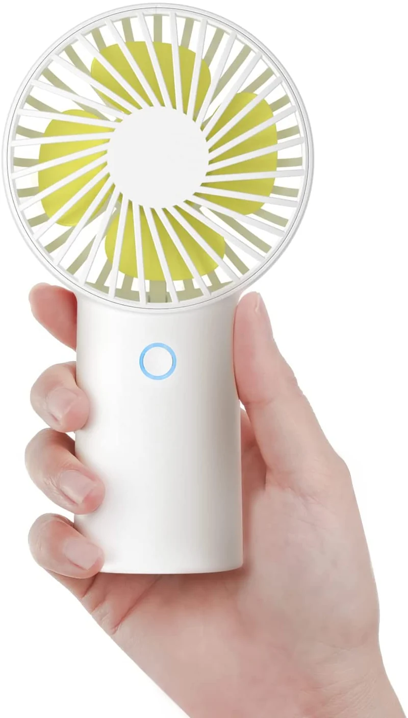 JISULIFE Ventilatore Portatile da 4000 mAh [Tempo di Raffreddamento Max 20 ore] Mini Ventilatore,Ricaricabile USB Ventilatore, Alimentato a Batteria con 3 Velocità per Viaggio/Pendolarismo/Trucco-Blu