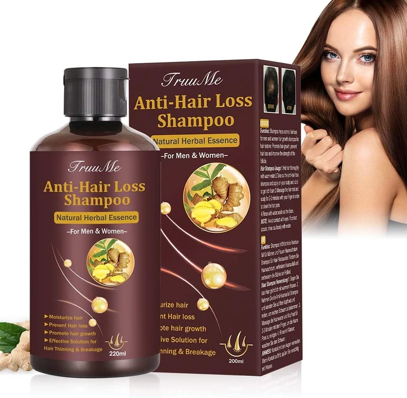 Shampoo Capelli, Shampoo Anti-Caduta, Hair Regrowth Shampoo, Anti-Hair Loss Shampoo, Aiuta a Prevenire la Perdita di Capelli Perdita Di Capelli Trattamento per Uomini e Donne-220ML