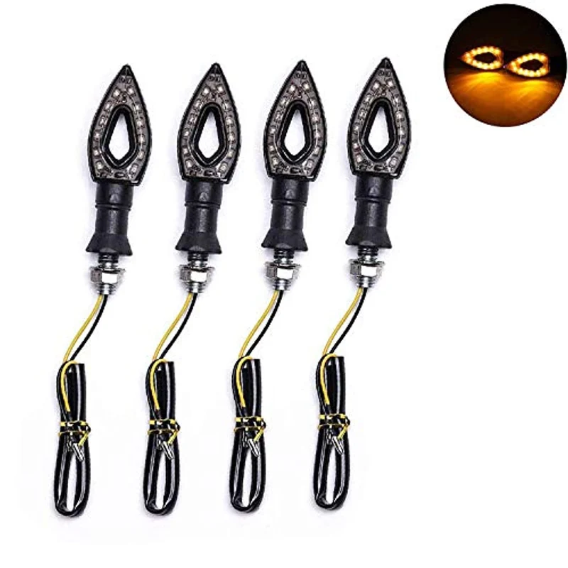 SFONIA 4pz Indicatori di Direzione Frecce Moto LED Indicatori Segnale Luce Impermeabile 12V Universale per Moto Scooter Quad Cruiser Off Road