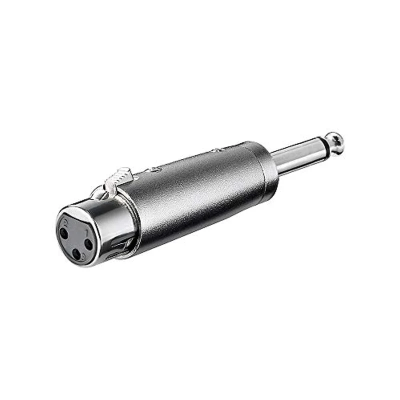 Goobay 27451 Adattatore XLR, Connettore Jack AUX Mono da 6.35mm a Presa XLR