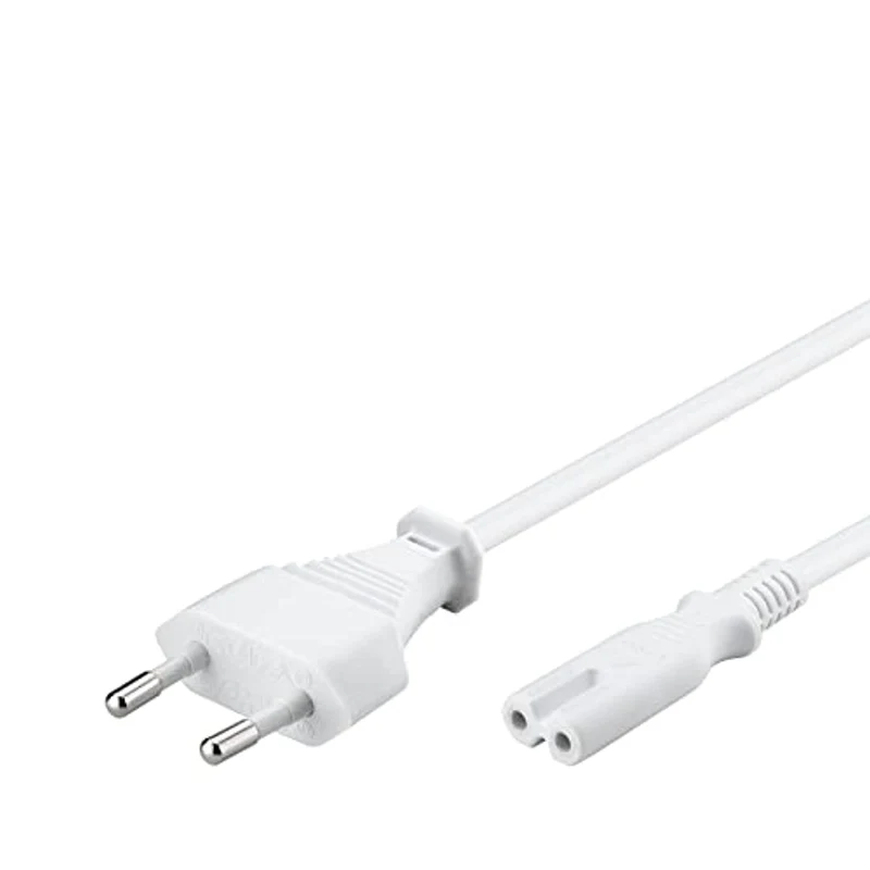 Goobay 51326 Cavo Alimentazione Euro Radio, Bianco, 1.5m Lunghezza del Cavo