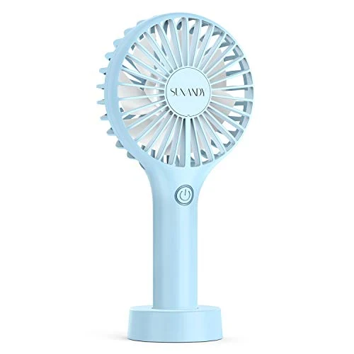 Sunandy Mini Ventilatore USB portabile con potente motore brushless a 3 Blu