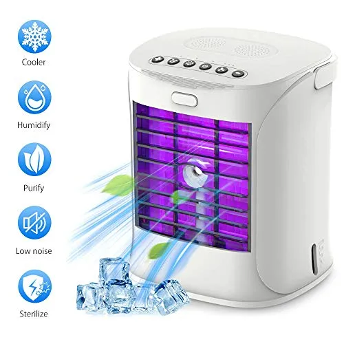 Condizionatore Portatile Mini Raffreddatore D'aria Climatizzatore 4 Bianco D