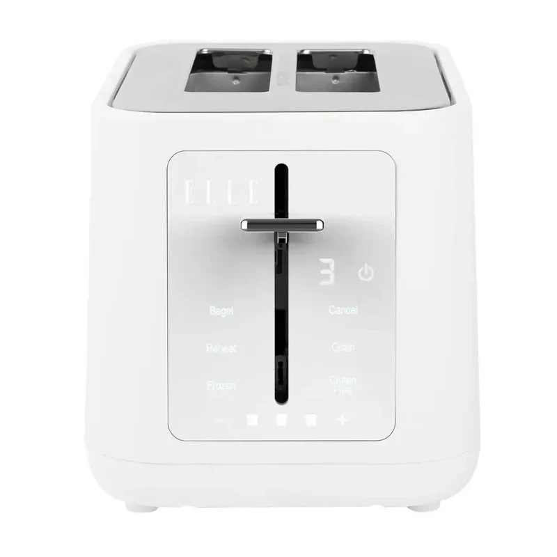 ELLE Panache Tostapane Digitale 2 Fette Bianco – Display Touch e Slot Extra Larghe