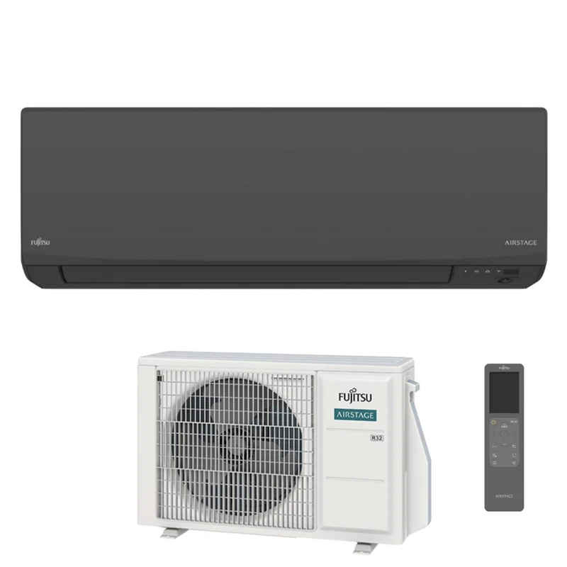 Condizionatore Fujitsu KJ Black 9000 Btu ASEH09KJCALB R-32 Wi-Fi Integrato