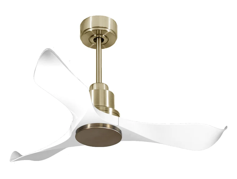 Ventilatore da soffitto Reversibile Termostato Wifi Motore CC Tetti inclinati Telecomando Adattatore 2/3 lame Hypersilence Memoria Shopify Vendible (AUTOMATICO)