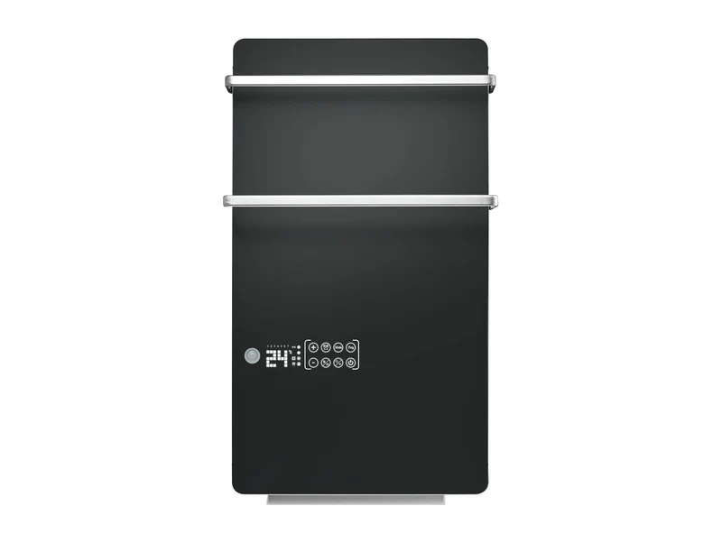 Scaldasalviette elettrico digitale da 2000W in nero con controllo WIFI