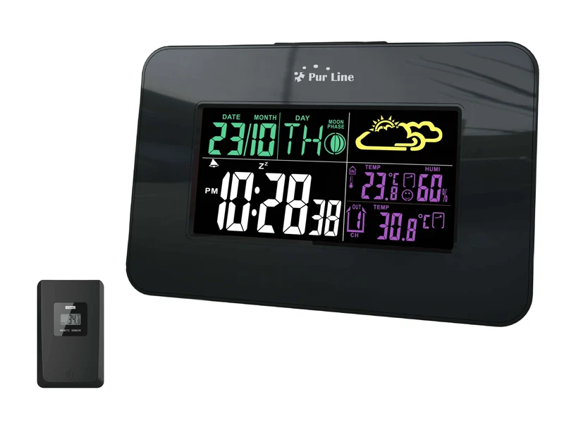 Stazione meteo wireless multifunzione con igrometro termometro e sensore esterno