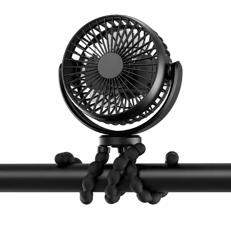 Portable Fan Rechargeable Clip On USB Desk Cooling Fan