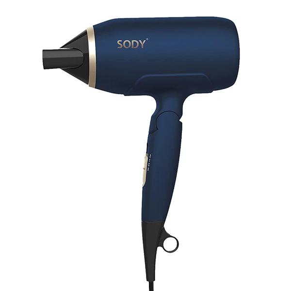 Asciugacapelli - manico pieghevole - 2000 W - blu