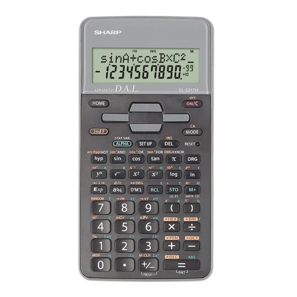 Sharp - Calcolatrice scientifica - Grigio - EL531THBGY