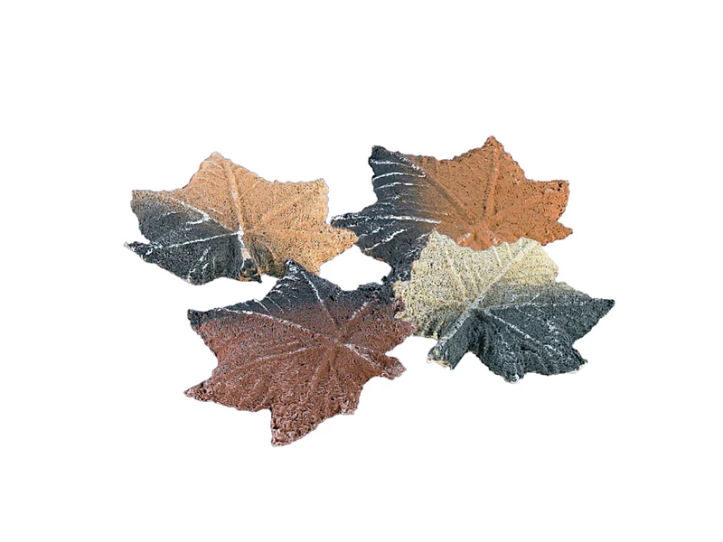 Foglie decorative in fibra ceramica per biocamini 4 unità