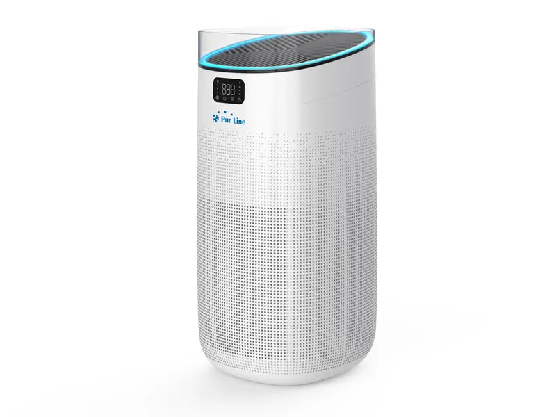 Purificatore d'aria filtro HEPA e filtro a carbone attivo e ionizzatore controllato da WIFI e 3 velocità