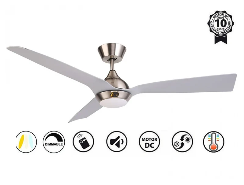 Ventilatore da soffitto ø132 cm con LED e Wifi Reversibile Hypersilence