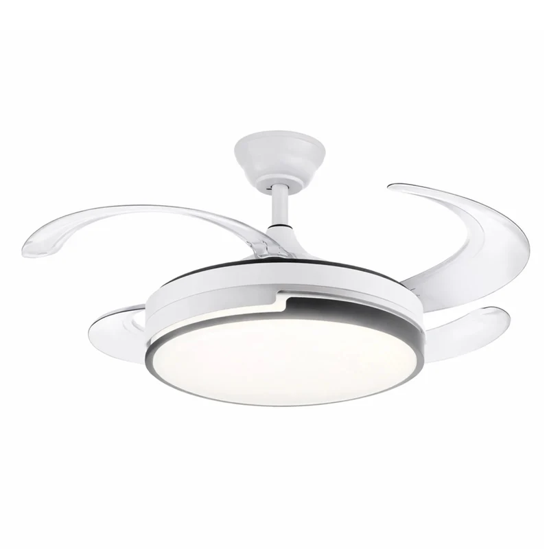 Ventilatore da Soffitto LED 72W con Pale a Scomparsa 120 cm