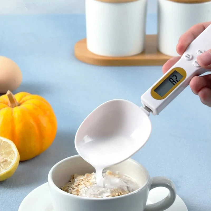 Digital Kitchen Spoon Scale with LCD Display and Interchangeable Food-Safe Tips