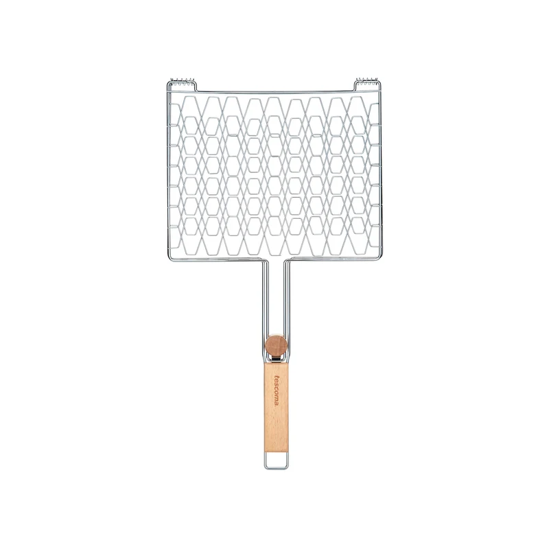 Griglia Barbecue In Legno E Acciaio 59x30,5cm