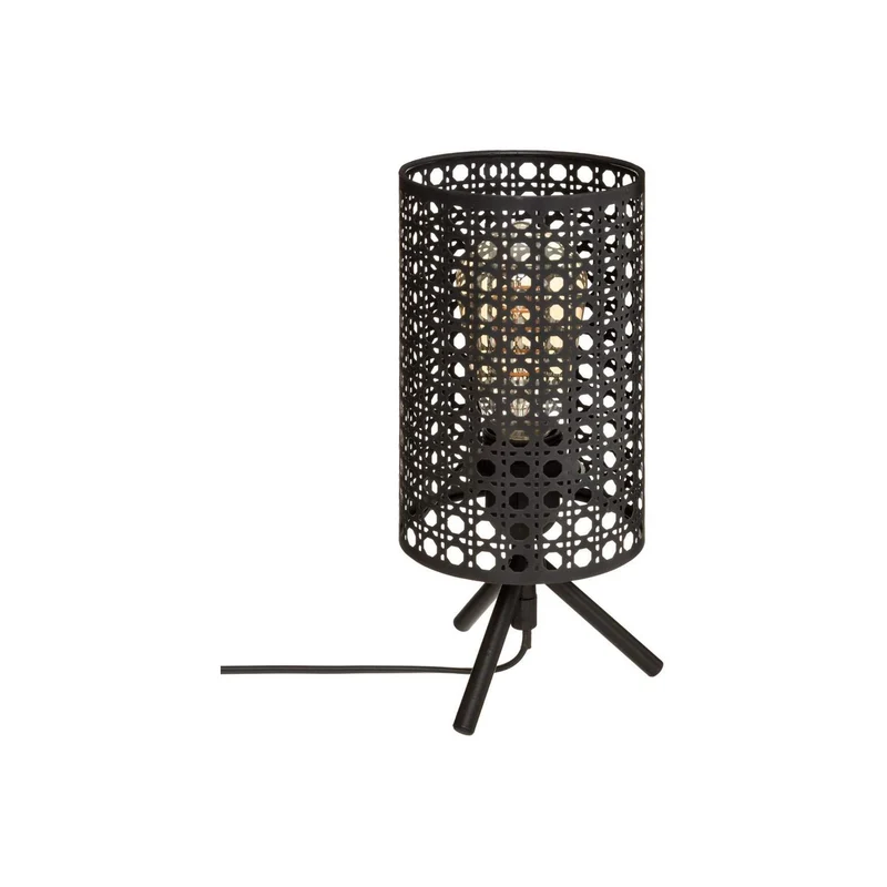 Lampada Da Tavolo In Metallo Nero 28cm
