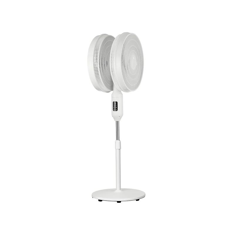 Ventilatore a Piantana 50W Doppia Esposizione, Altezza Regolabile con Display LED