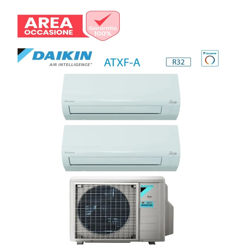 AREA OCCASIONI Climatizzatore Condizionatore Daikin Dual Split Inverter serie SIESTA 9+12 con 2AMXF40A R-32 Wi-Fi Optional 9000+12000