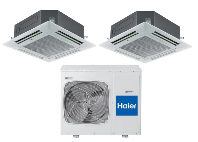 Climatizzatore Condizionatore Haier Dual Split Inverter Cassetta 24+24 con 4U30HS1ERA R410A 24000+24000 BTU