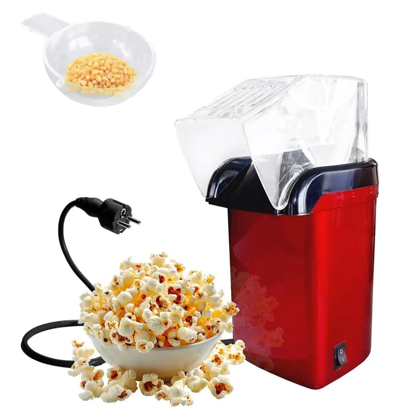 Macchina Popcorn 1200W Elettrica ad Aria Calda per Snack Sani e Veloci