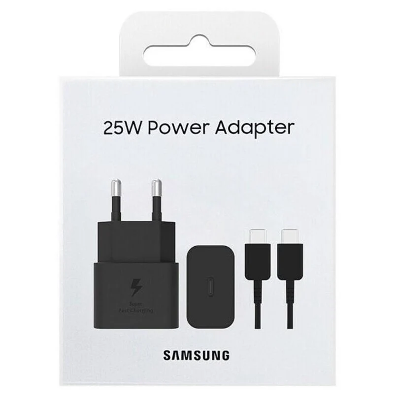 Samsung EP-T2510X Caricatore Originale da 25W, Porta USB-C - Caricabatterie (con Cavo), Nero