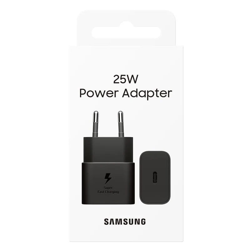 Samsung Caricatore Originale 25W USB-C Type-C Caricabatterie Fast EP-T2510NBE Nero