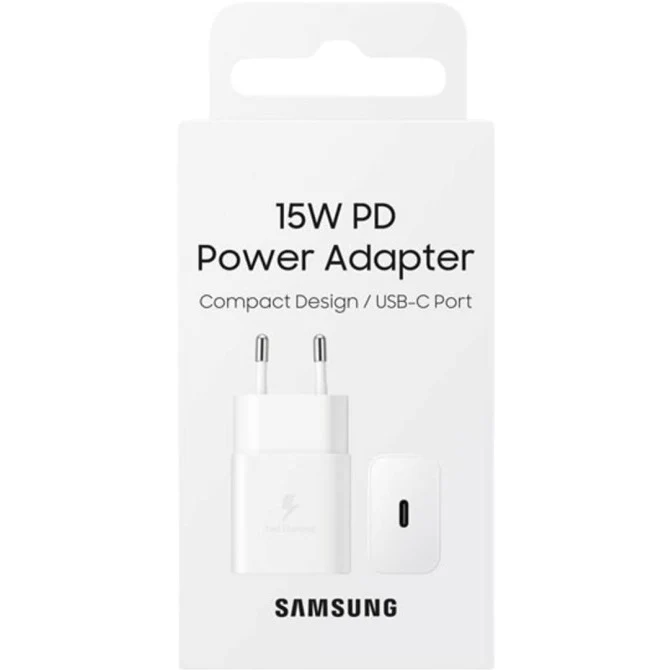 Samsung EP-T1510N Caricabatteria Originale Caricatore 15W USB-C (Senza Cavo) Bianco