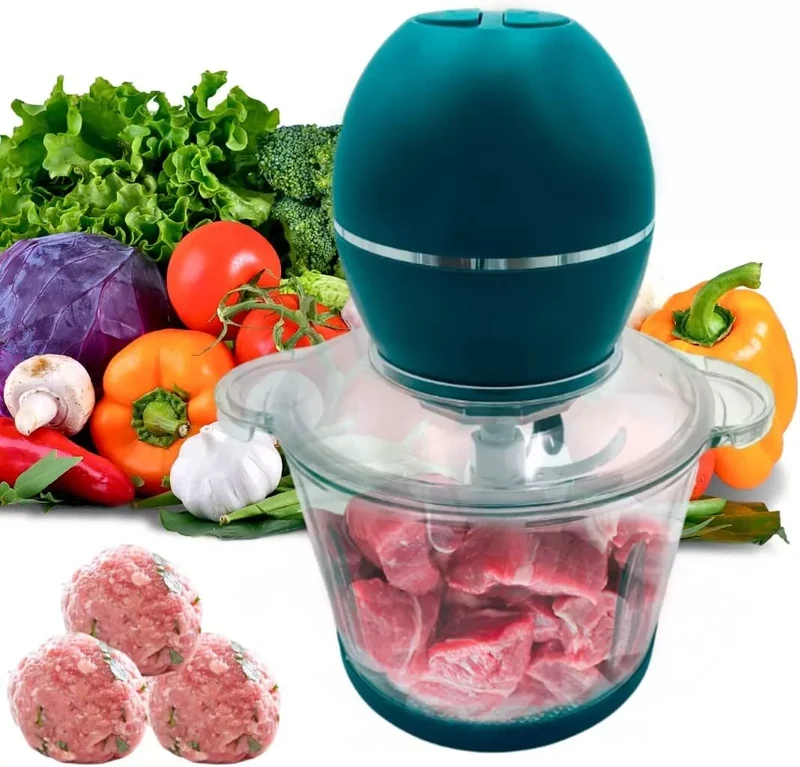 Tritatutto e Frullatore Elettrico da Cucina 300W con Ciotola in Vetro 1.5L