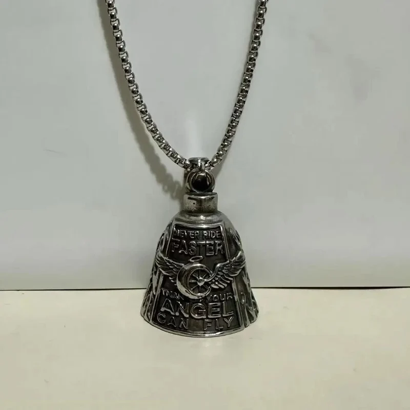 Halloween Motorcycle Bell Lucky Charm Metal Engraved