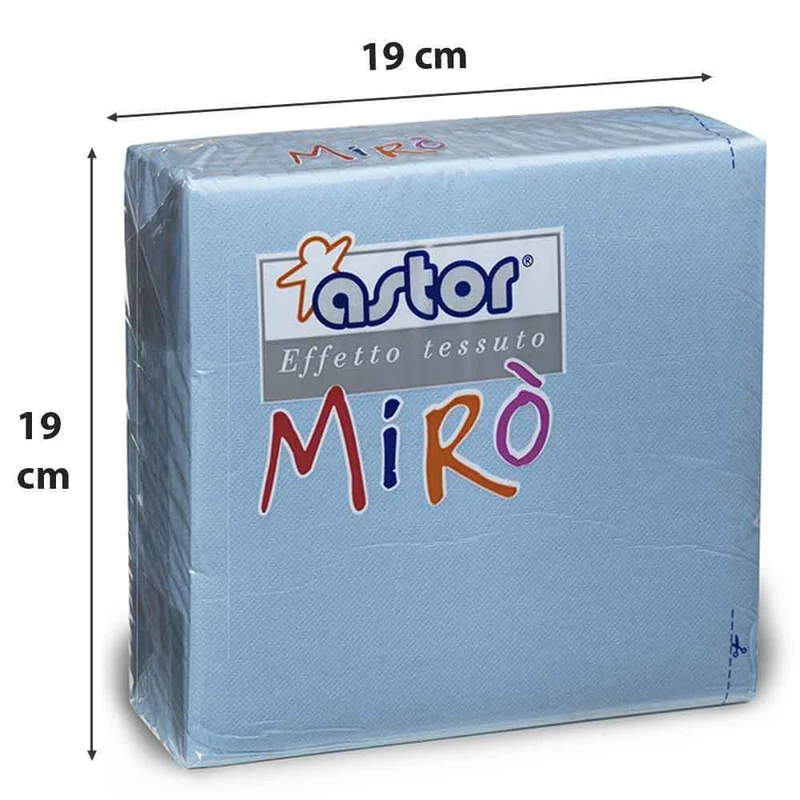 Tovaglioli 2 Veli 38x38 40pz Celeste
