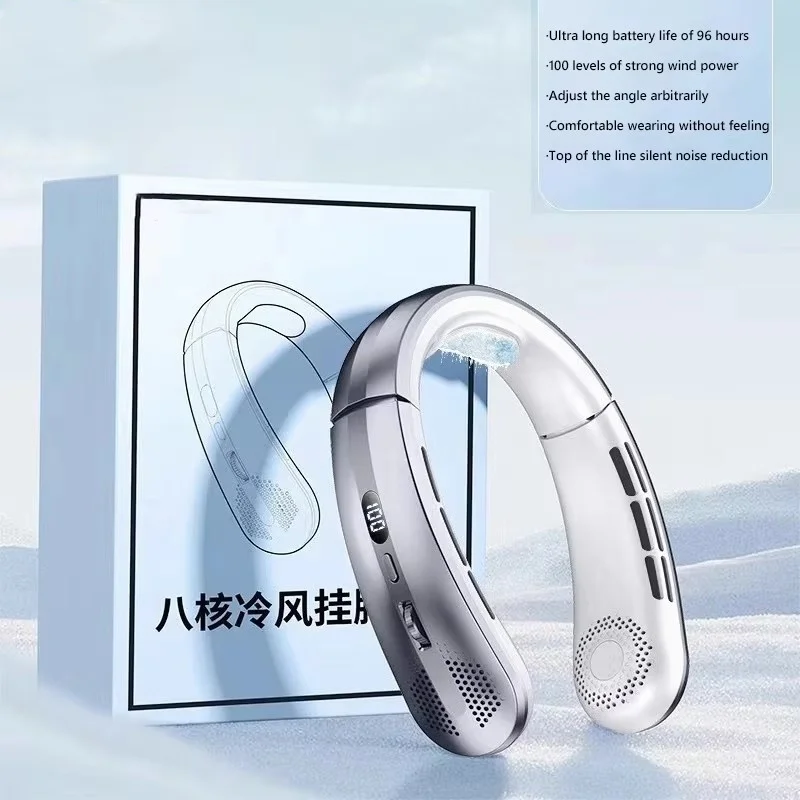 Portable Neck Fan with LED Display