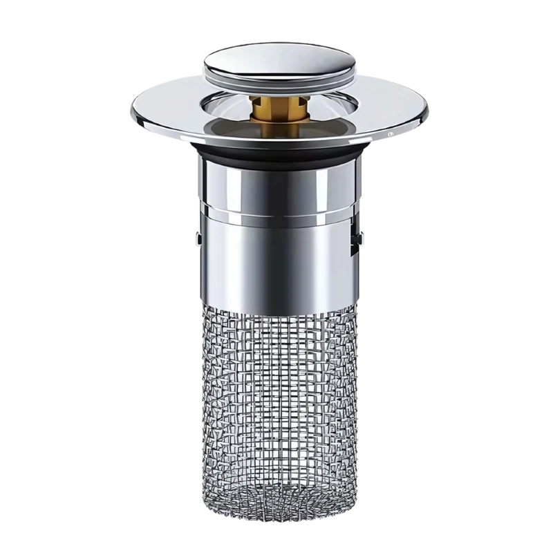 Pop-up Drain Stopper for Sink with Odor-Isolating Filter