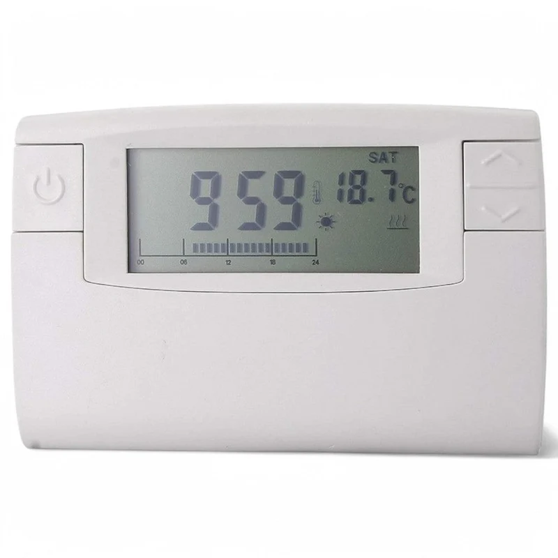 Cronotermostato ambiente digitale avanzato con display LCD e 3 livelli si riscaldamento regolabili